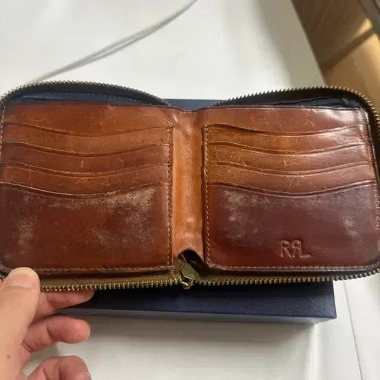 [BUNJANG] RRL Leather Zipper Wallet / RRL 가죽지퍼지갑