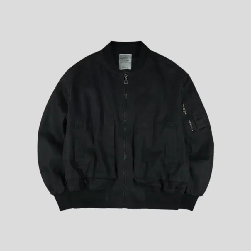 [BUNJANG] MAISON MINED Pigment Black Cut Canvas Cotton Jacket / MAISON MINED 메종미네드 피그먼트 블랙 절개 암포켓 캔버스 코튼