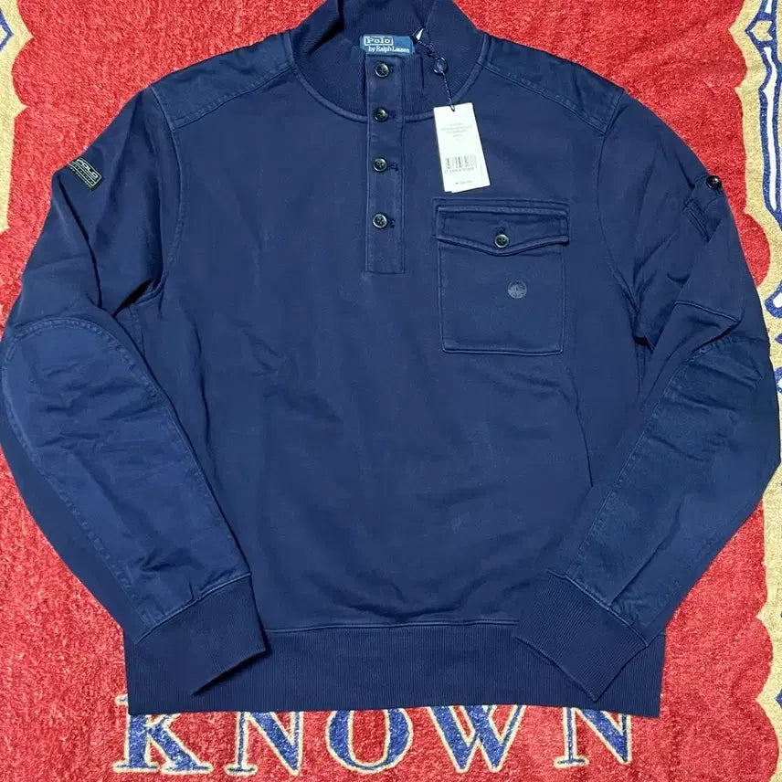[BUNJANG] Polo Loopback Fleece Utility Sweatshirt / 폴로 루프백 플리스 유틸리티 스웨트셔츠