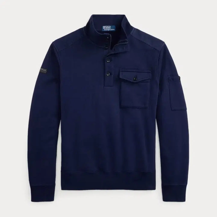 [BUNJANG] Polo Loopback Fleece Utility Sweatshirt / 폴로 루프백 플리스 유틸리티 스웨트셔츠