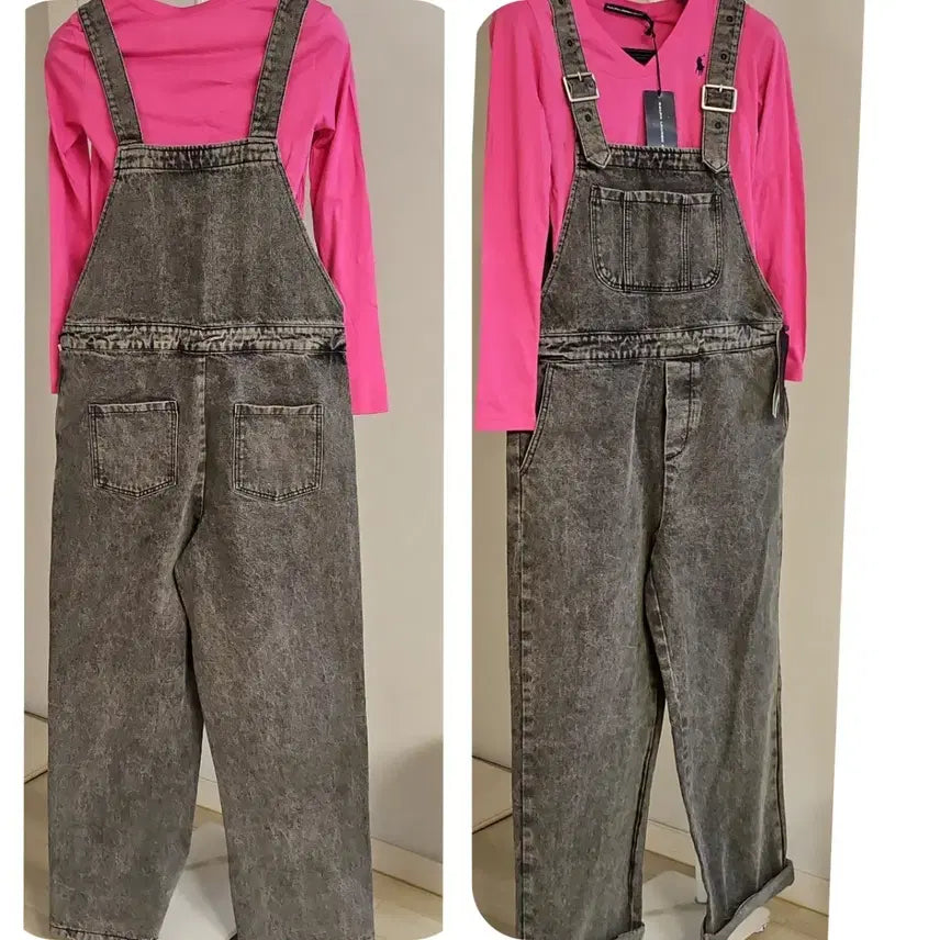 [BUNJANG] 66Girls Washed Denim Jumpsuit / 66GIRLS(M)(55~77실측참조)워싱 데님