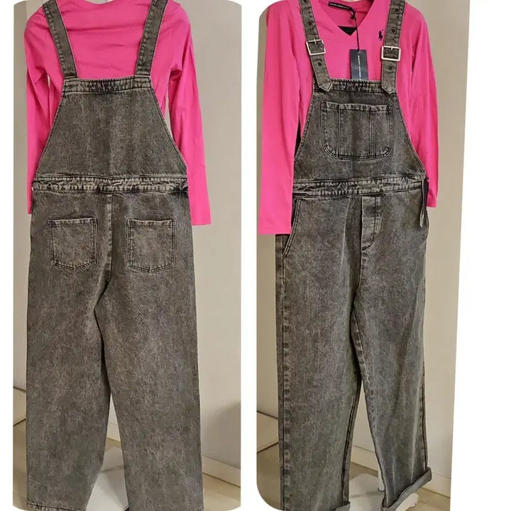 [BUNJANG] 66Girls Washed Denim Jumpsuit / 66GIRLS(M)(55~77실측참조)워싱 데님