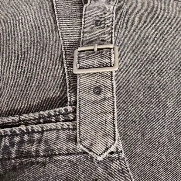[BUNJANG] 66Girls Washed Denim Jumpsuit / 66GIRLS(M)(55~77실측참조)워싱 데님