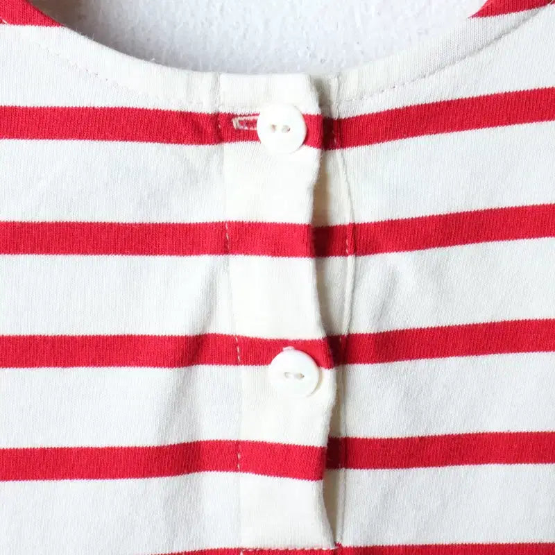 [BUNJANG] Kangol Striped T-shirt / W(S) 캉골 반팔 티셔츠 스트라이프 레드 키치-18304