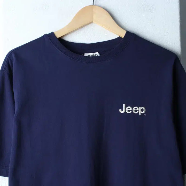 [BUNJANG] Jeep Oversized Navy T-shirt / (S) 지프 반팔 티셔츠 오버핏 네이비 올드스쿨-18305