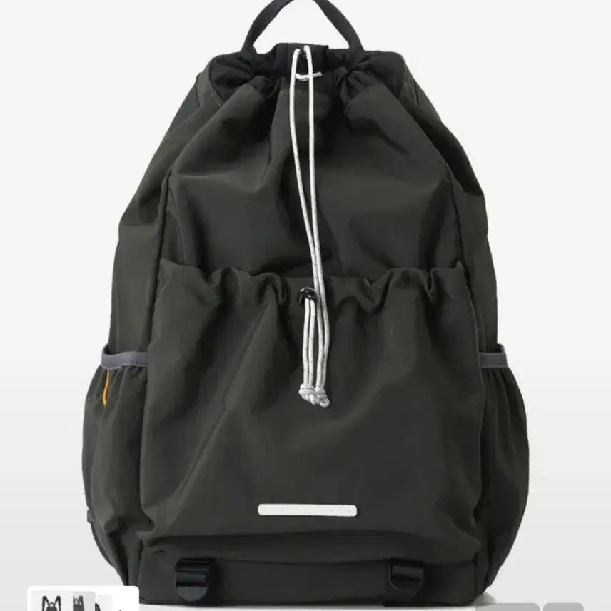 [BUNJANG] Rawrow String Backpack Charcoal / 로우로우 스트링 백팩 차콜