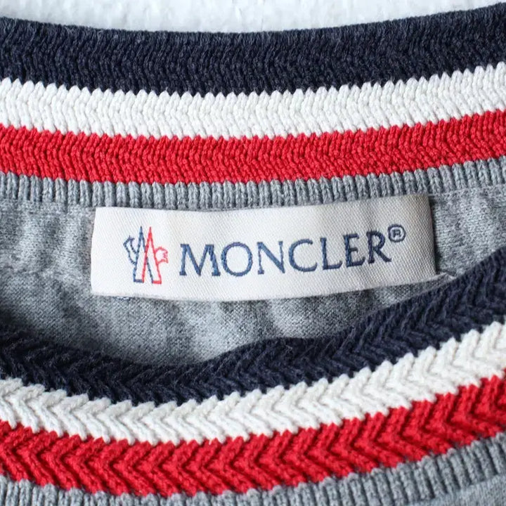 [BUNJANG] W(M) Moncler Small Logo Gray T-Shirt / W(M) 몽클레어 반팔 티셔츠 스몰로고 그레이 한정 K인증택-1830C