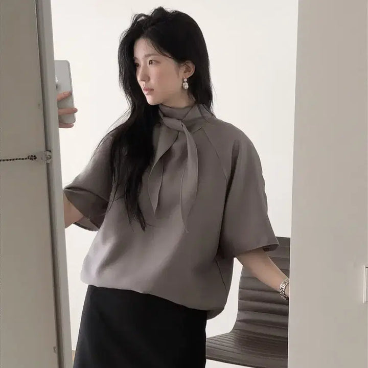 [SOLD OUT] (새상품) 르버터 에떼 스카프 블라우스
