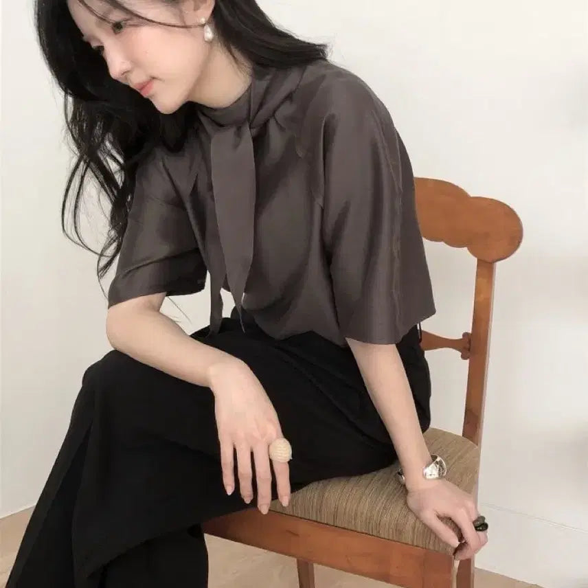 [SOLD OUT] (새상품) 르버터 에떼 스카프 블라우스