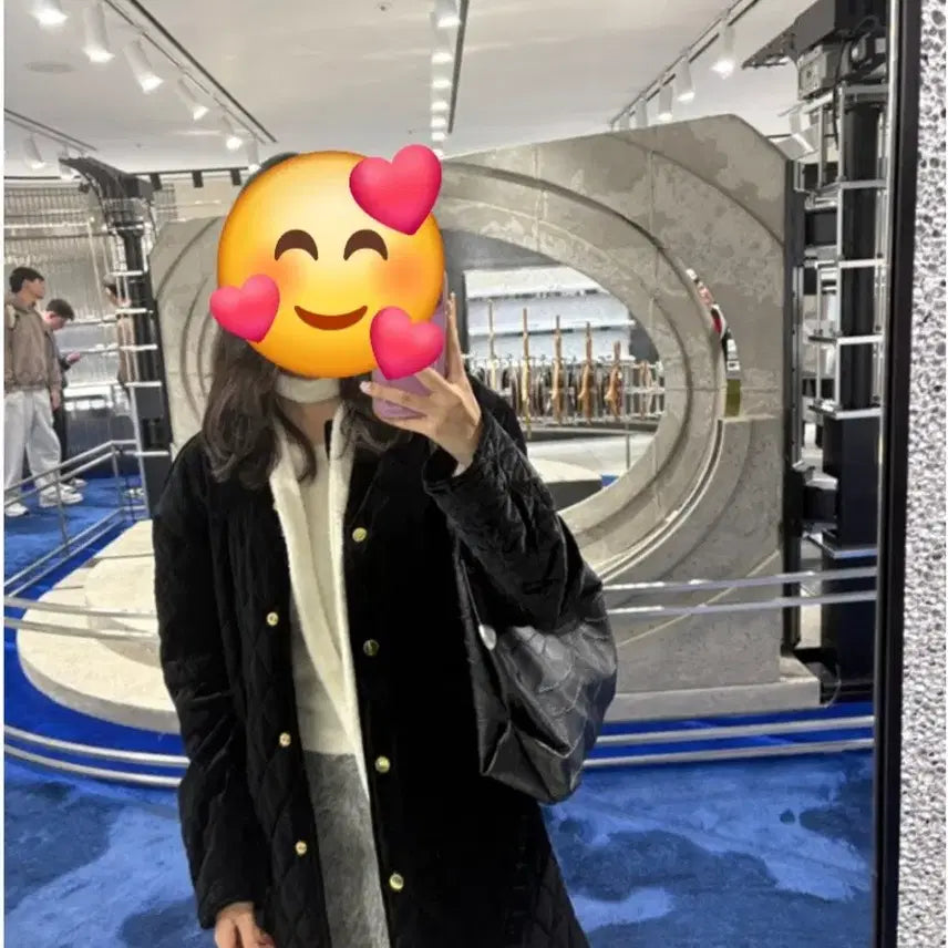 [BUNJANG] Mood Edition Quilted Velvet Coat / 무드에디션 퀄팅 벨벳 코트