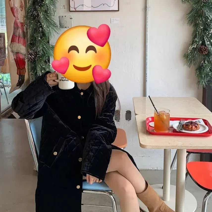 [BUNJANG] Mood Edition Quilted Velvet Coat / 무드에디션 퀄팅 벨벳 코트