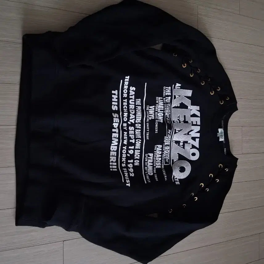 [BUNJANG] Kenzo Black Printed Sweatshirt / 겐조 블랙 프린팅 맨투맨 티셔츠