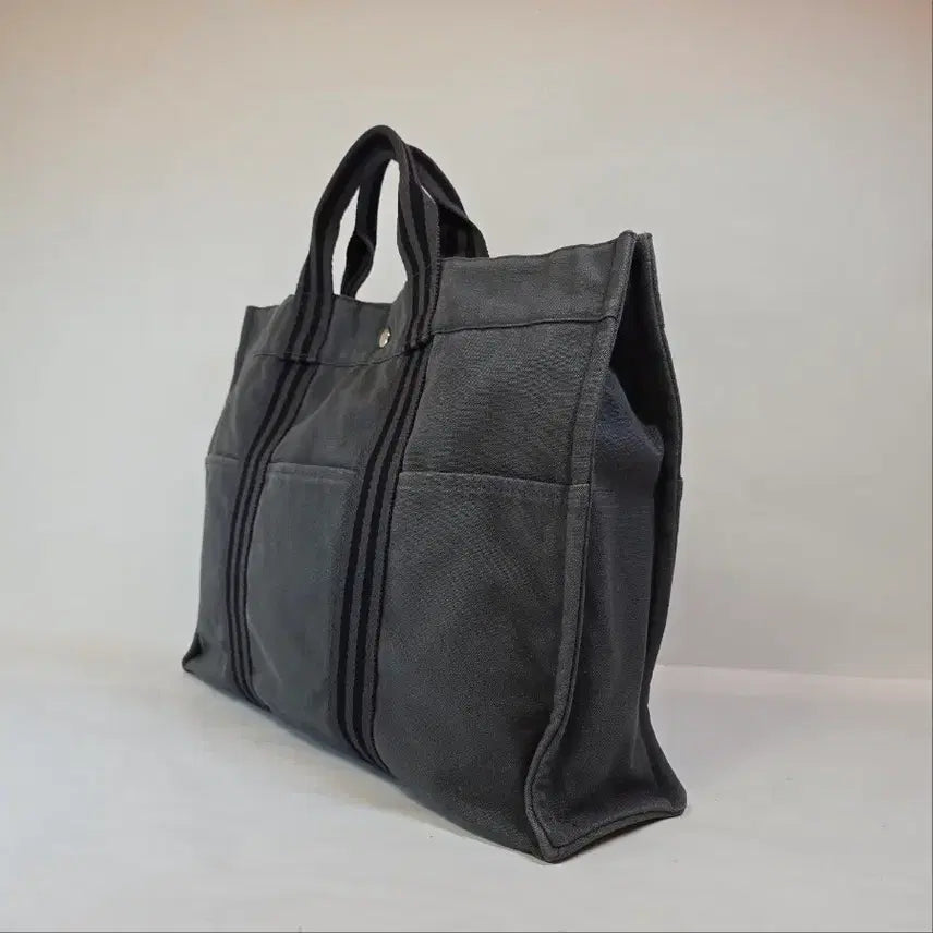 [BUNJANG] Hermes Fruit MM Gray + Black Line Tote Bag / 에르메스 후루토 MM 그레이+블랙라인 26124