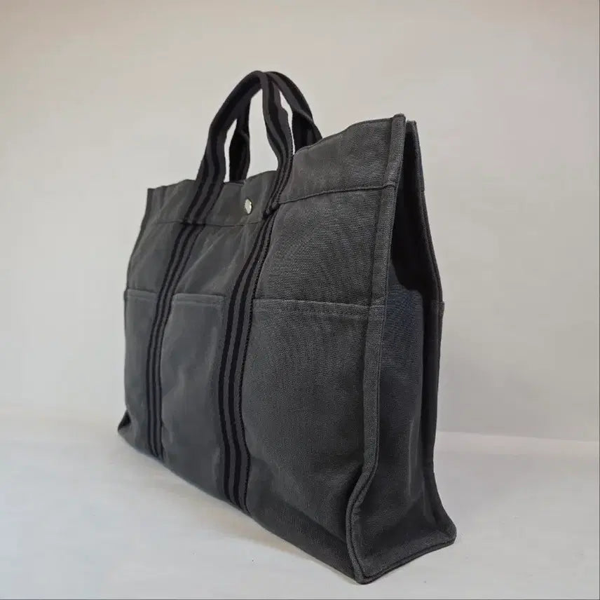 [BUNJANG] Hermes Fruit MM Gray + Black Line Tote Bag / 에르메스 후루토 MM 그레이+블랙라인 26124