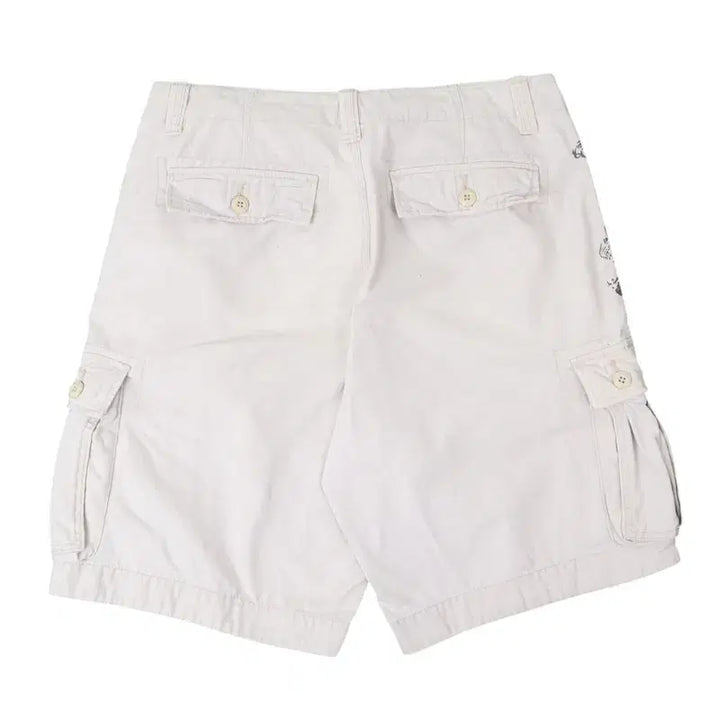 [BUNJANG] Denim &amp; Supply Mariners White Work Half Cargo Pants / 데님앤서플라이 마리너스 화이트 워크 하프 카고팬츠
