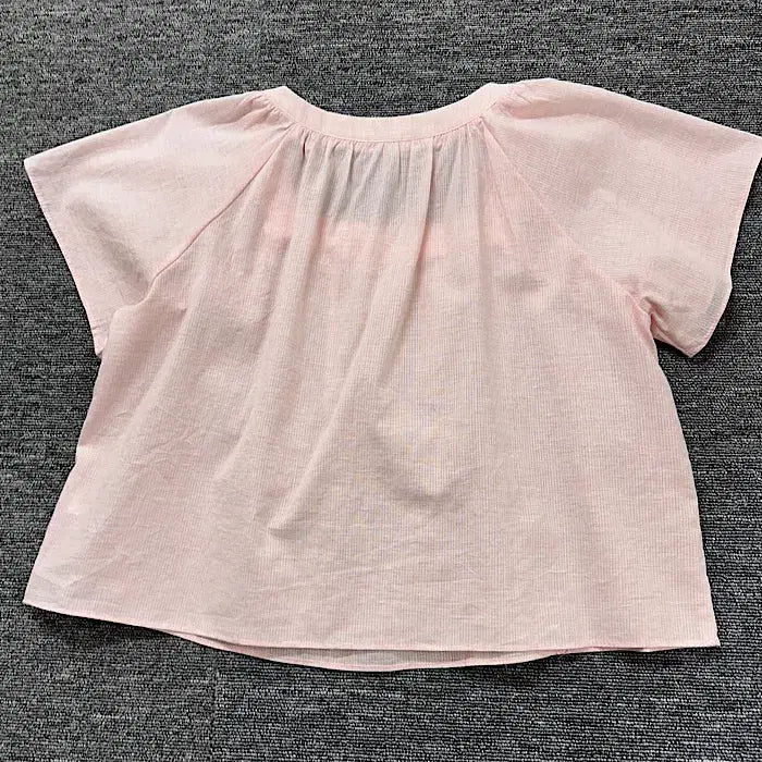[BUNJANG] Generic Crop Blouse / 반팔 크롭 블라우스 M~L