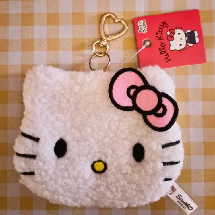 [BUNJANG] Sanrio Hello Kitty Pompom Coin Purse Keychain / 산리오 헬로키티 뽀글이 동전지갑 키링(새상품)