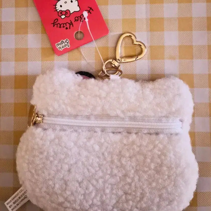 [BUNJANG] Sanrio Hello Kitty Pompom Coin Purse Keychain / 산리오 헬로키티 뽀글이 동전지갑 키링(새상품)