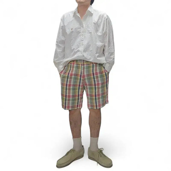 [BUNJANG] Polo Ralph Lauren Checkered Shorts / 폴로 랄프로렌 체크 쇼츠 반바지 33 M0254