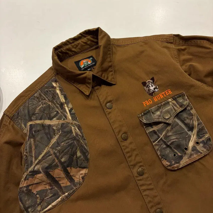 [BUNJANG] Pro Hunter Realtree Pattern Long Sleeve Shirt Brown / [100] 프로헌터 리얼트리 패턴 긴팔 셔츠 브라운