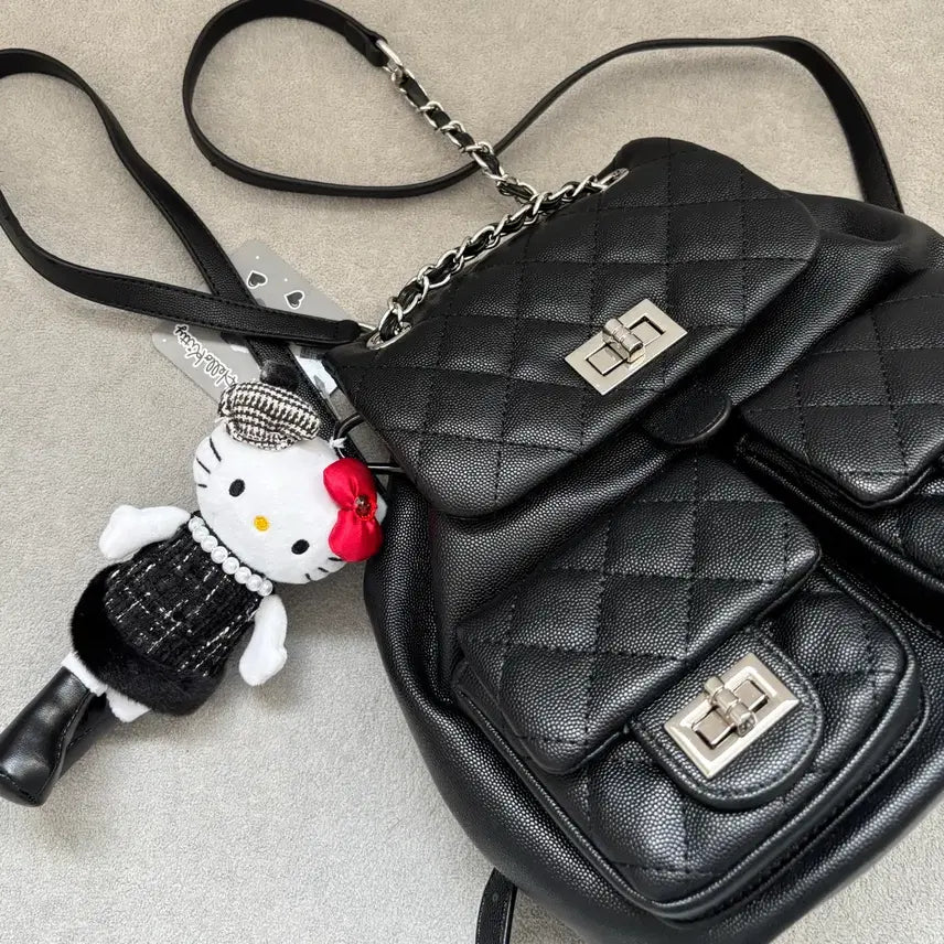 [SOLD OUT] 퀼팅 체인 백팩