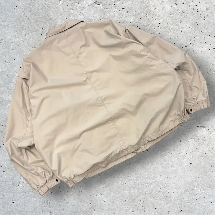 [BUNJANG] Champion 4XL Beige Windbreaker Jacket / [4XL] 챔피온 빅사이즈 베이지 폴리 바람막이 자켓