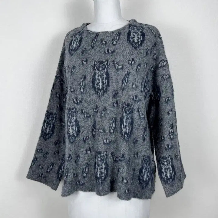 [BUNJANG] G-Cut Oversized Wool Round Knit Top / 지컷/오버핏 울 라운드 니트 티 여S M/라덴