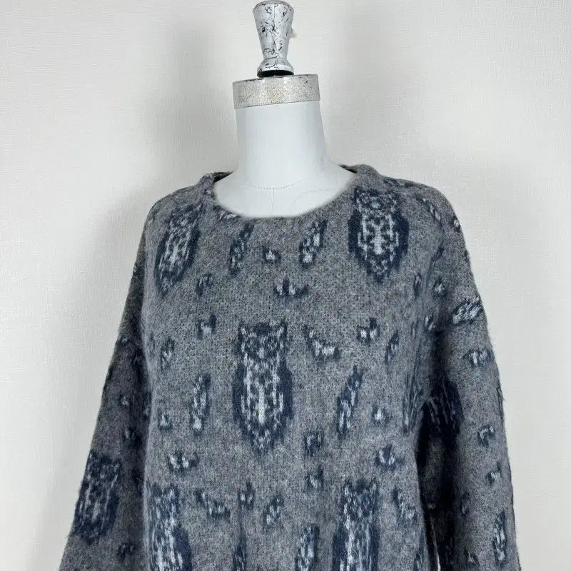 [BUNJANG] G-Cut Oversized Wool Round Knit Top / 지컷/오버핏 울 라운드 니트 티 여S M/라덴