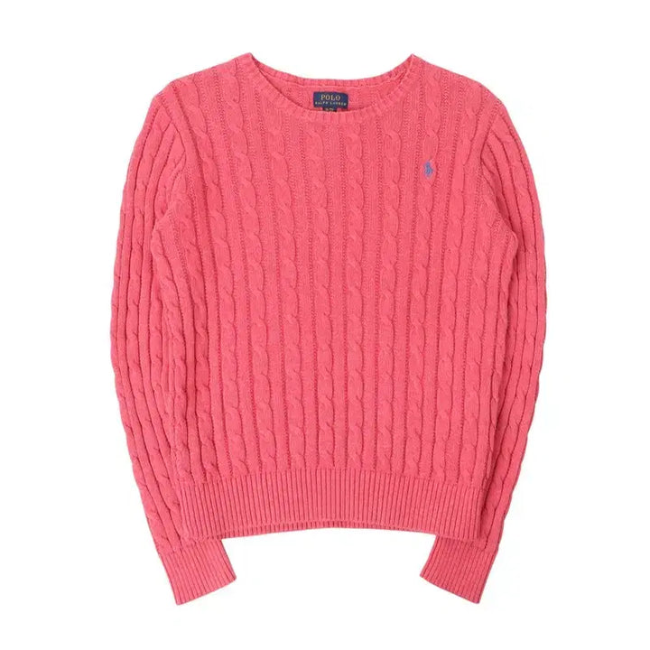 [BUNJANG] Polo Ralph Lauren Cable Knit Sweater / 폴로 랄프로렌 핑크 케이블 니트