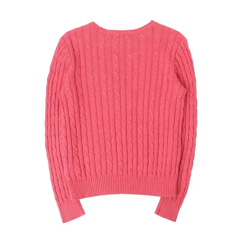 [BUNJANG] Polo Ralph Lauren Cable Knit Sweater / 폴로 랄프로렌 핑크 케이블 니트