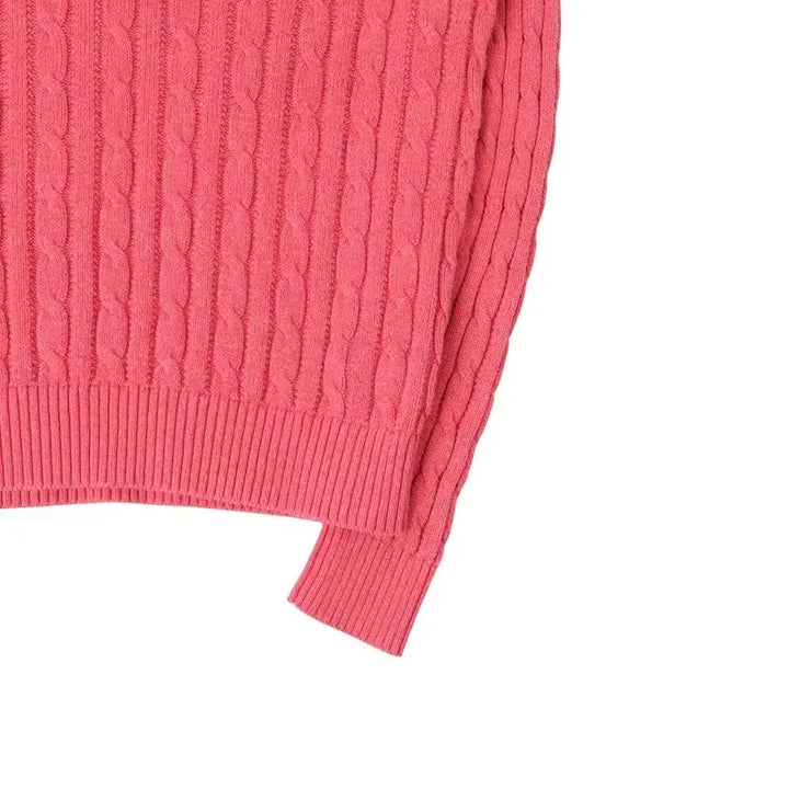 [BUNJANG] Polo Ralph Lauren Cable Knit Sweater / 폴로 랄프로렌 핑크 케이블 니트
