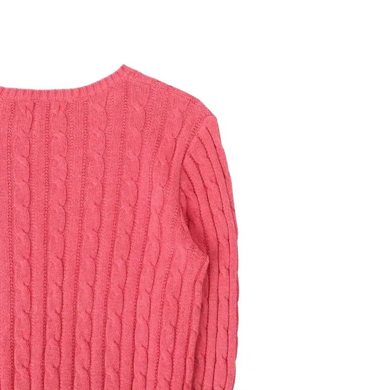 [BUNJANG] Polo Ralph Lauren Cable Knit Sweater / 폴로 랄프로렌 핑크 케이블 니트
