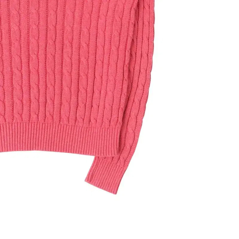 [BUNJANG] Polo Ralph Lauren Cable Knit Sweater / 폴로 랄프로렌 핑크 케이블 니트