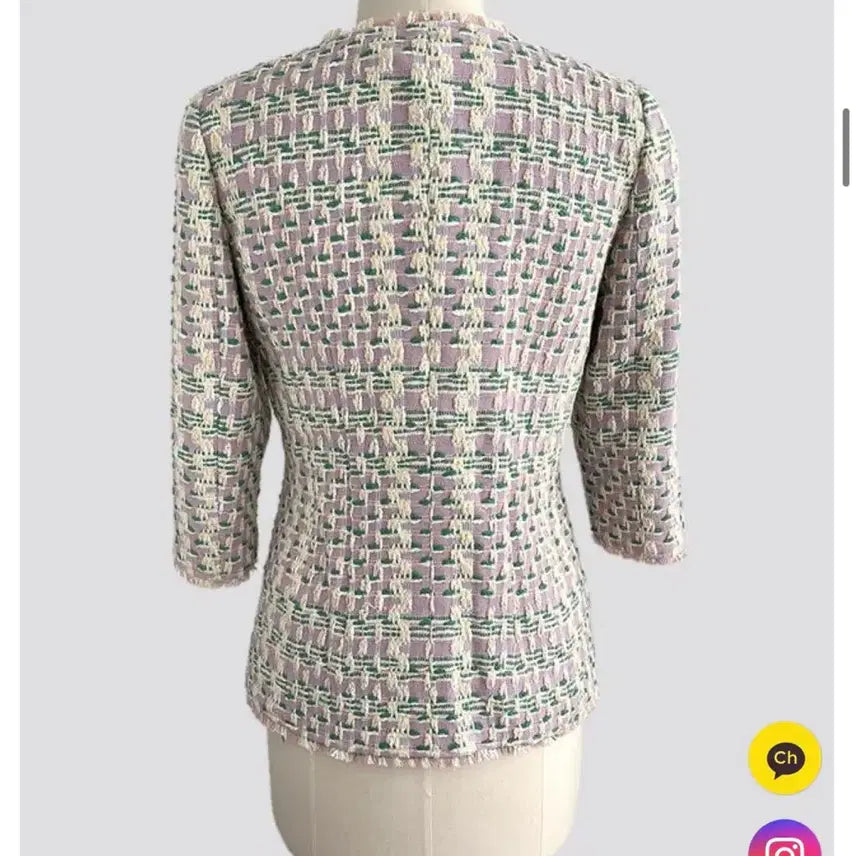 [SOLD OUT] ( 새상품 ) 믹스 7부 트위드 자켓
