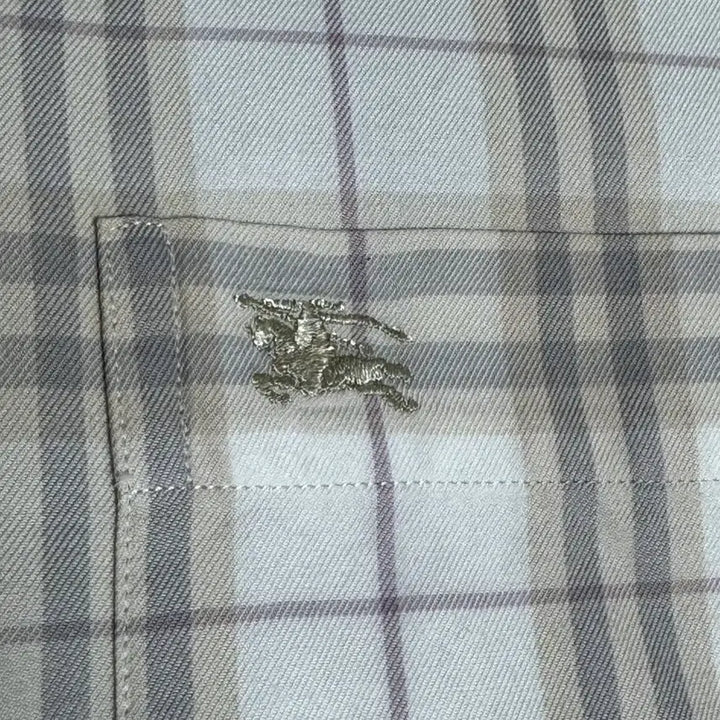 [BUNJANG] Burberry Classic Nova Check Shirt / 버버리 화이트 클래식 노바체크 셔츠