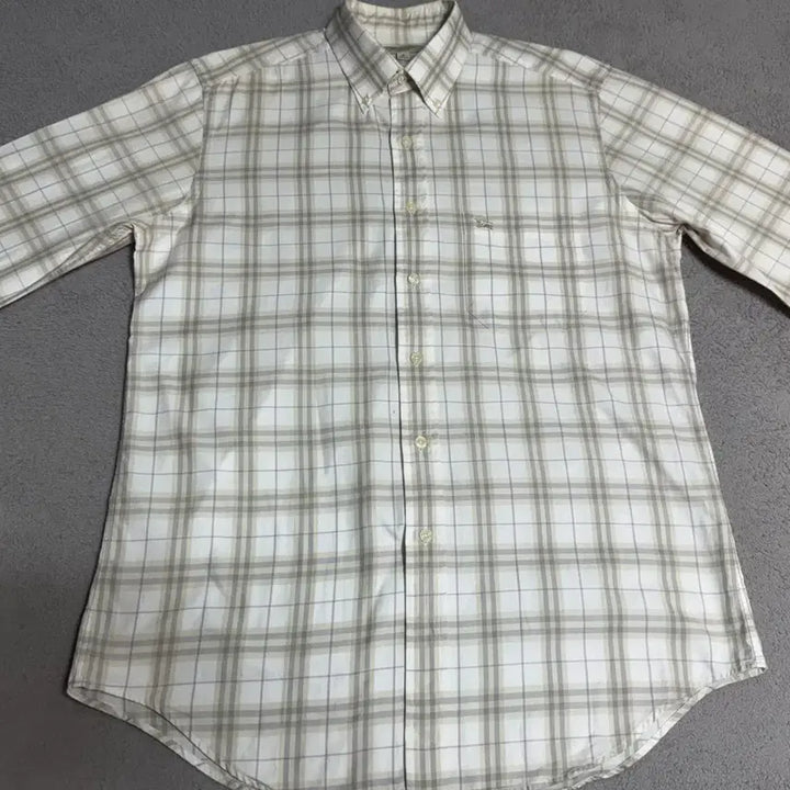 [BUNJANG] Burberry Classic Nova Check Shirt / 버버리 화이트 클래식 노바체크 셔츠