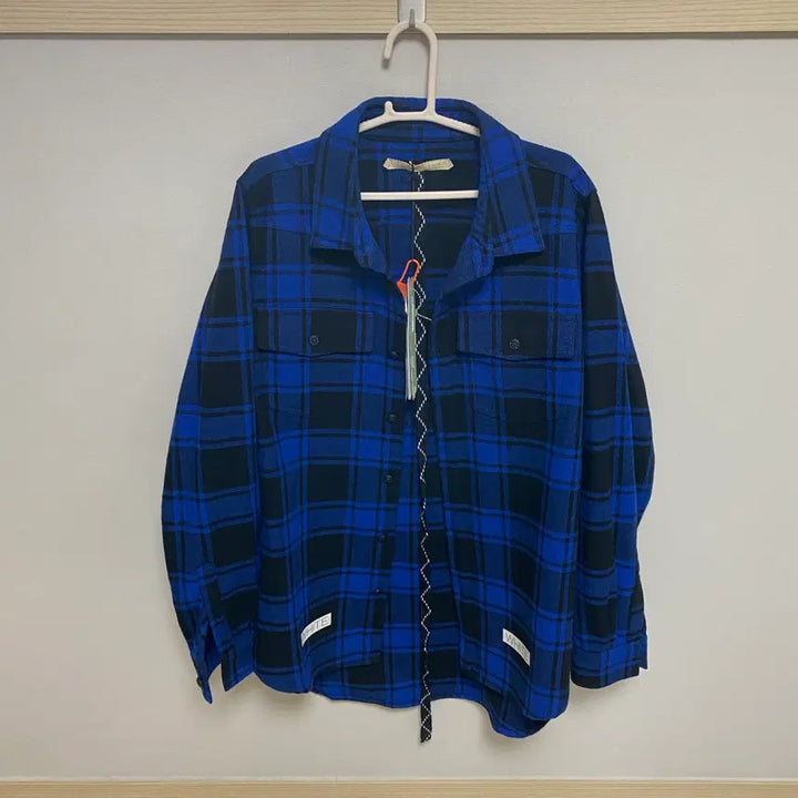 [BUNJANG] Off-White Flannel Arrow Check Shirt / [ S ] 오프화이트 플란넬 애로우 체크 셔츠