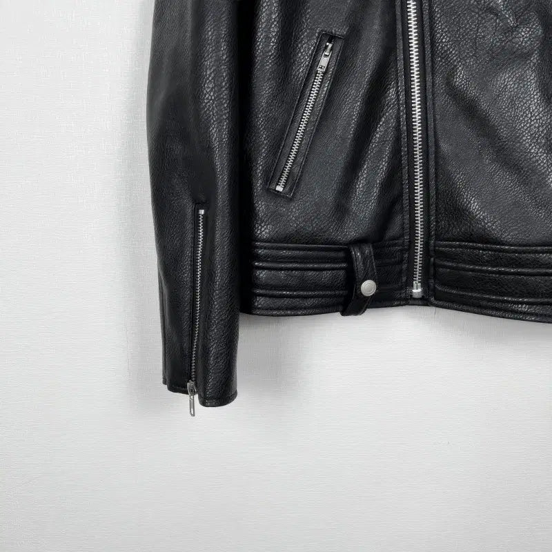[BUNJANG] Heavy Smoker Leather Rider Jacket Black M / 헤비스모커/가죽 라이더 자켓 블랙 남M 95/라덴