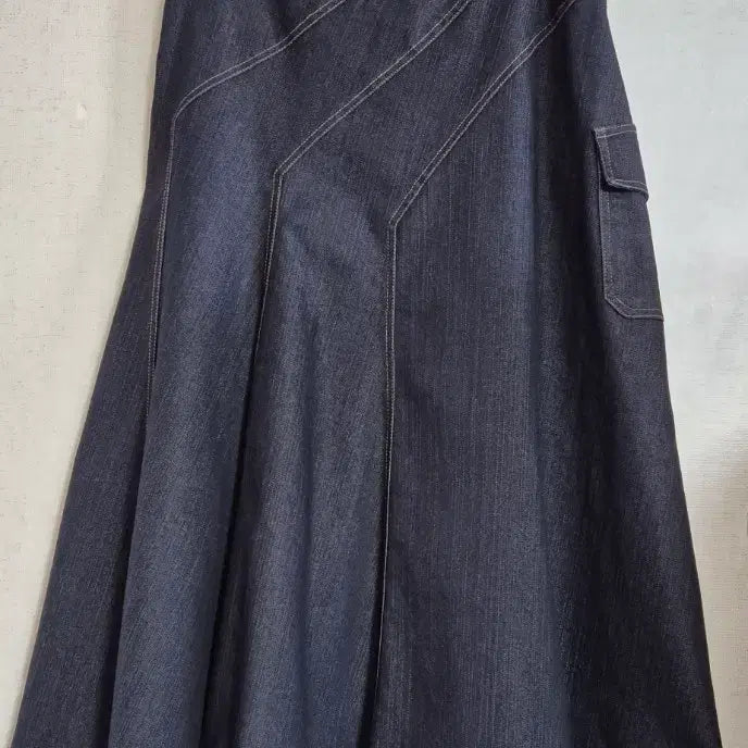 [BUNJANG] Denim A-Line Long Skirt / 청 데님 A라인  롱 스커트