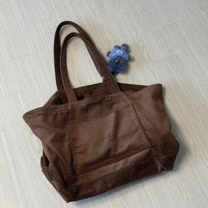 [BUNJANG] Sergio Tacchini U Classic Tote Bag + Keyring / 세르지오타키니 U 클래식 토트백 + 키링