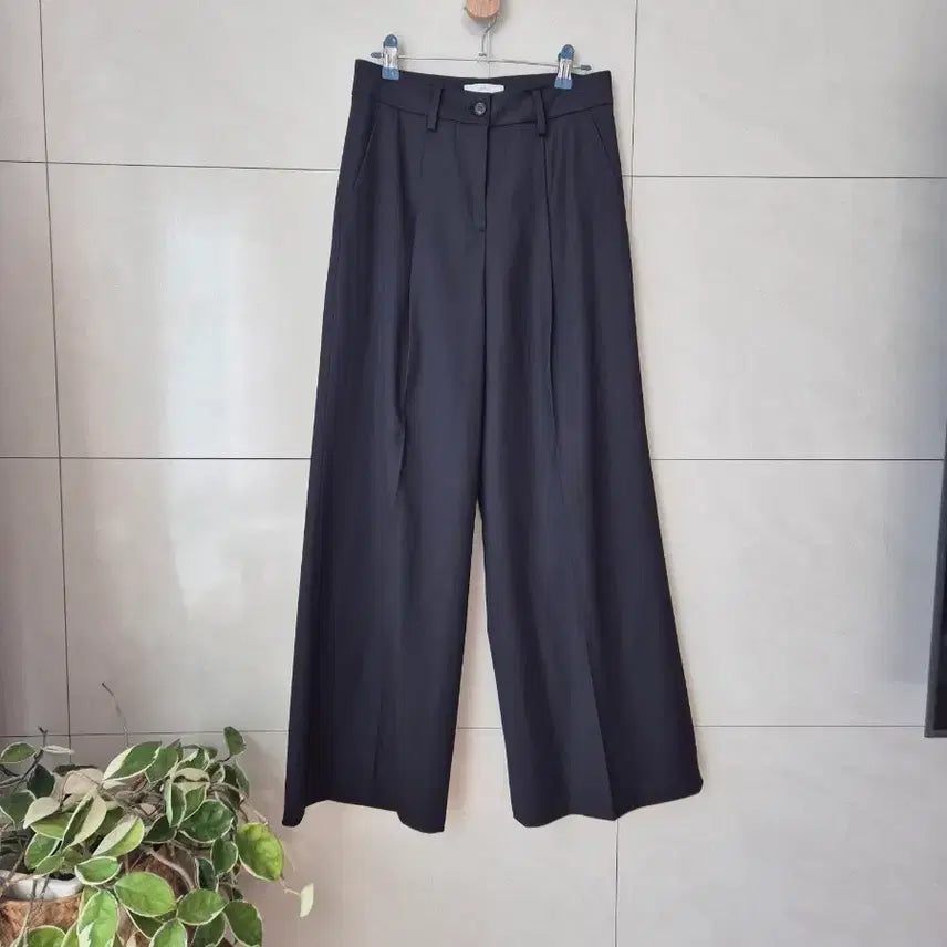 [BUNJANG] YUMMER Elle Wide Slacks Black Pants / 유메르 엘르 와이드 슬랙스 블랙 2싸이즈m 새상품