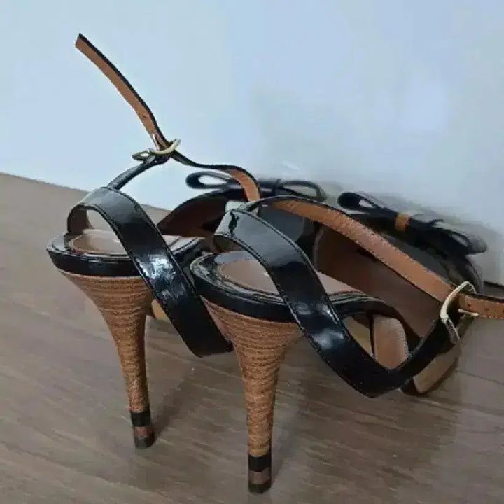 [BUNJANG] Fendi Ribbon Wedge Sandals Size 38 / FENDI[정품]리본 웨지 샌달/38/컨디션최상