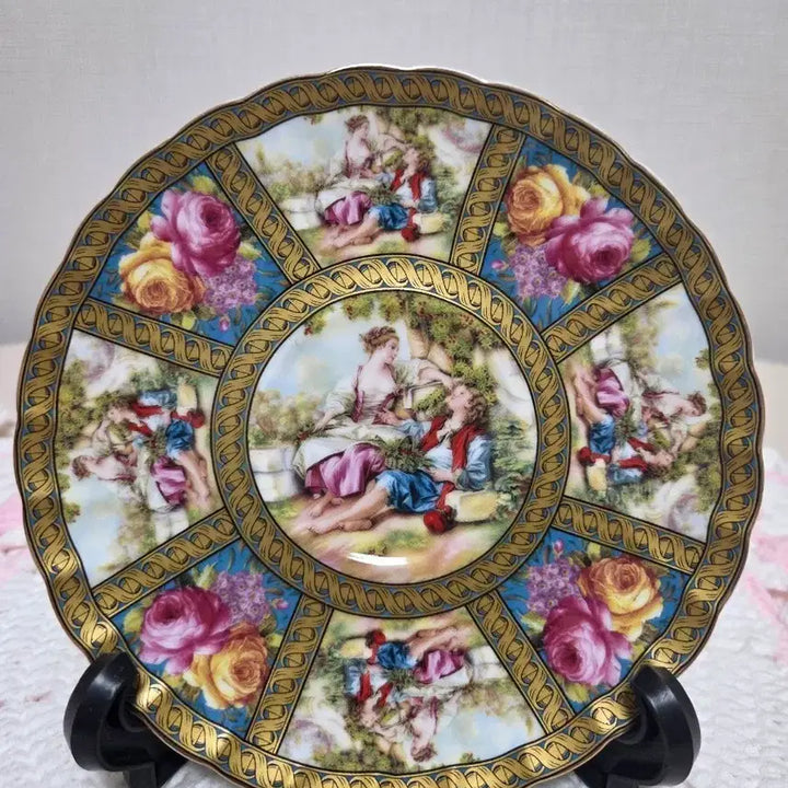 [BUNJANG] Antique Flower Printing Decorative Plate / 년대가 있는앤틱 플라워 프린팅 장식 접시