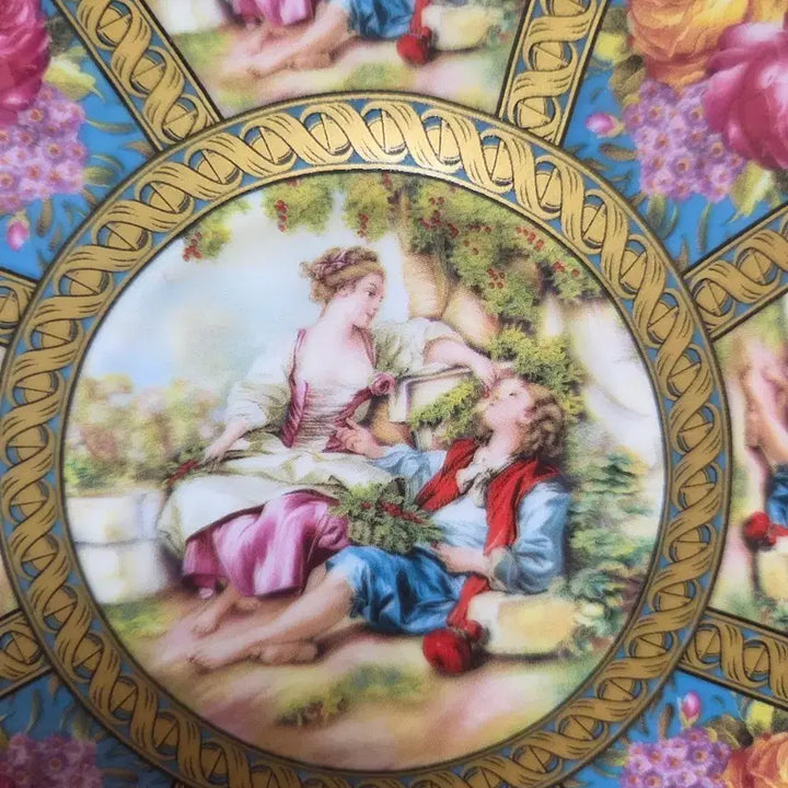 [BUNJANG] Antique Flower Printing Decorative Plate / 년대가 있는앤틱 플라워 프린팅 장식 접시