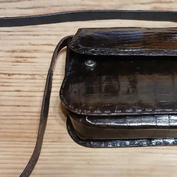 [BUNJANG] Handmade Leather Shoulder Bag (Nigerian Origin) / 나이지리아산 수공예 가죽 숄더백