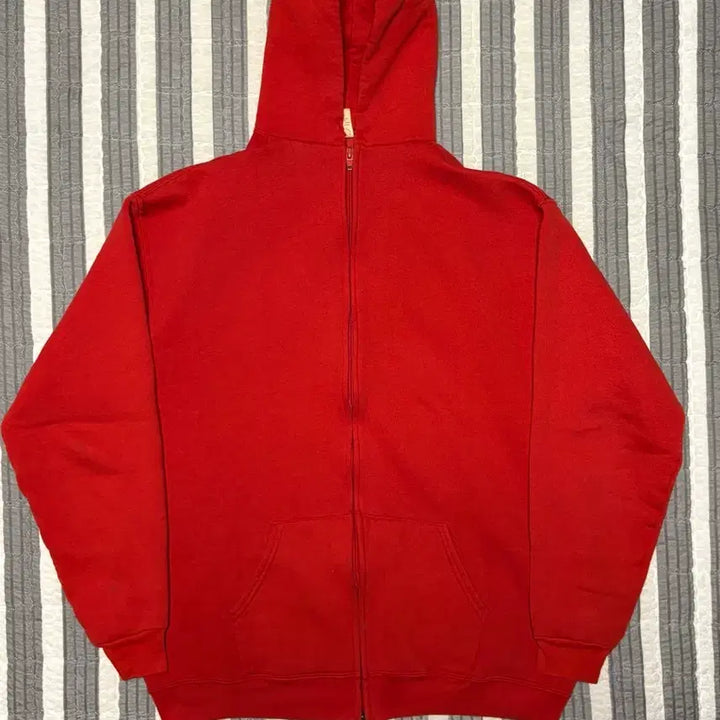 [SOLD OUT] 70s 러셀 빈티지 후드 집업 레드 페이딩 좋은 개체