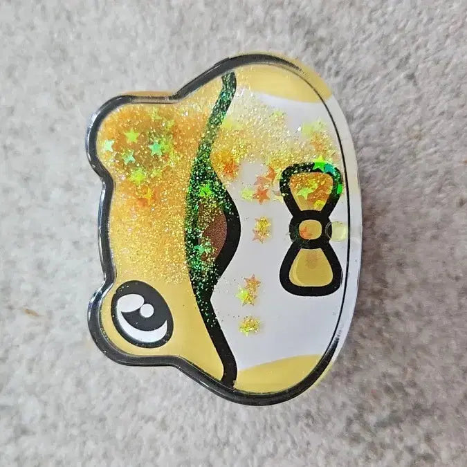 [BUNJANG] Glitter Frog Keyring / (미사용) 개구리 글리터 키링/열쇠고리