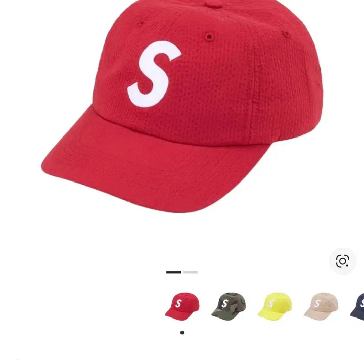 [SOLD OUT] 슈프림 S로고 6패널 볼캡 모자 24ss 시어서커 레드
