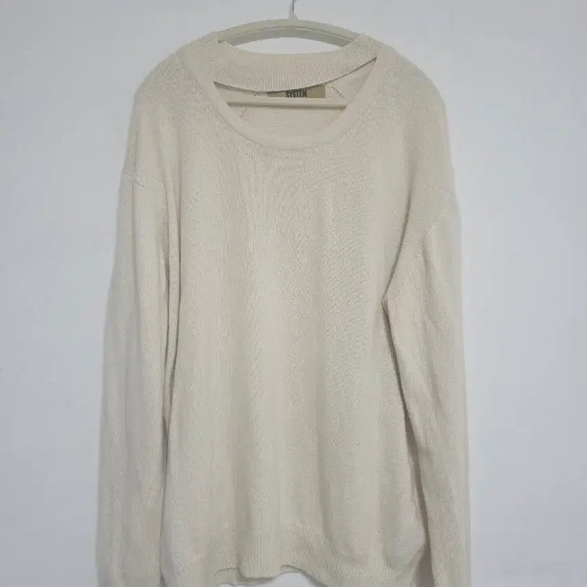 [BUNJANG] SYSTEM Layered Neck Wool Cashmere Knit / 시스템 SYSTEM 레이어드넥 울캐시미어 니트 100ㅡ110