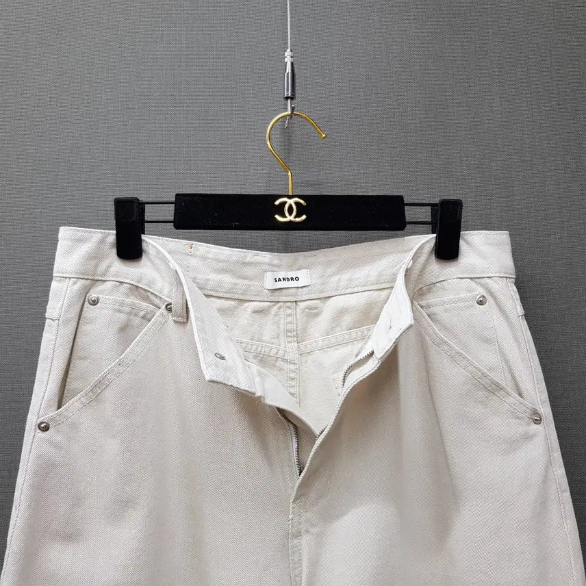 [BUNJANG] Sandro 2023 Wide Cotton Denim Pants / 산드로 2023 와이드 코튼 데님 팬츠 32사이즈